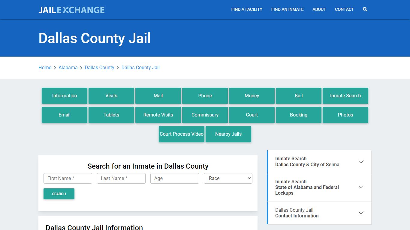 Dallas County Jail Roster Lookup, AL, Inmate Search